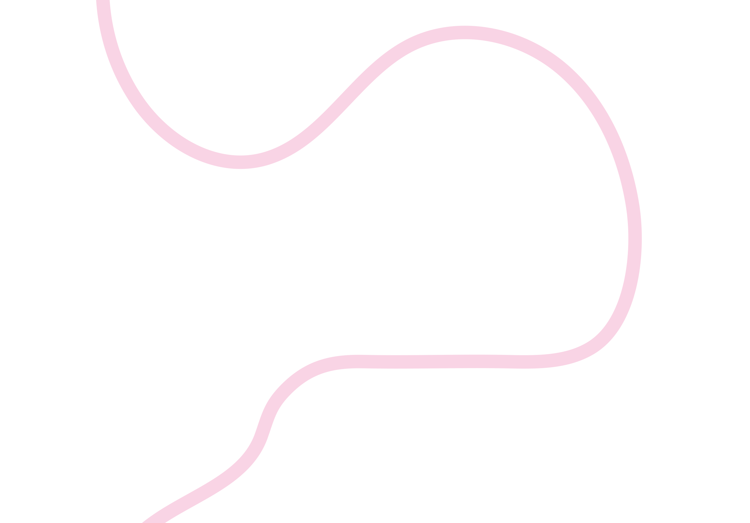 Organische Linie in rosa.